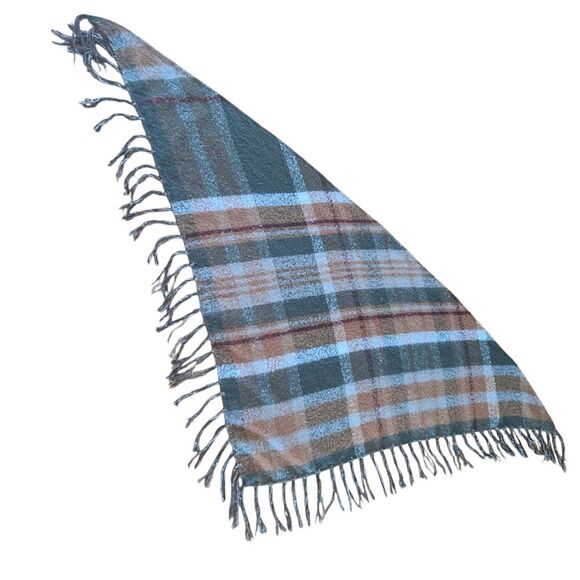 Autumn Fall Cozy Fringed Wrap Scarf ALTARD STATE Shawl Green Orange Wine 75 x 33 - Picture 15 of 15